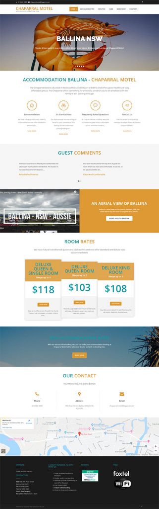 Aussie Website Development - Chaparral Motel, Ballina