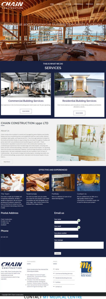 Kiwi Web Development - Chain Construction