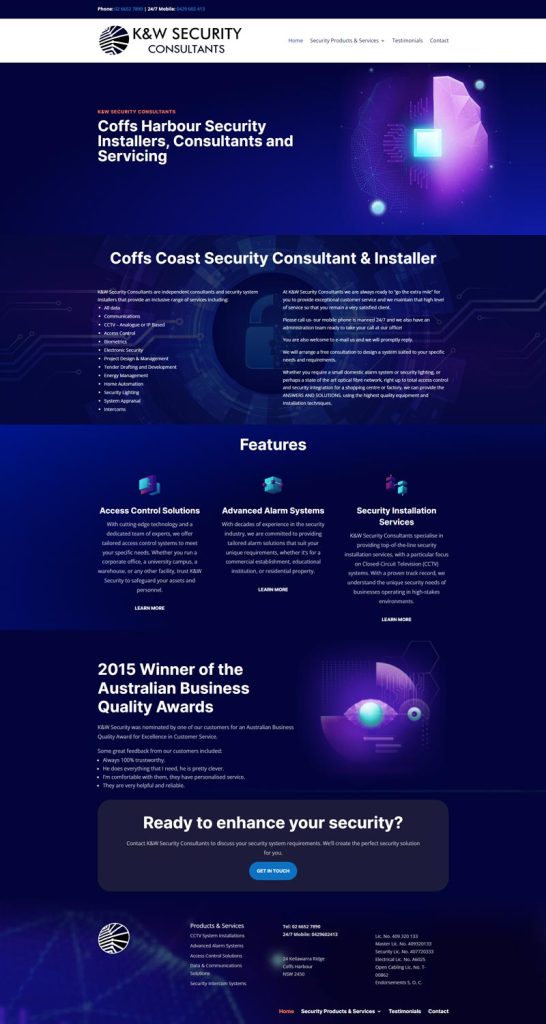 Website Design - K&W Security