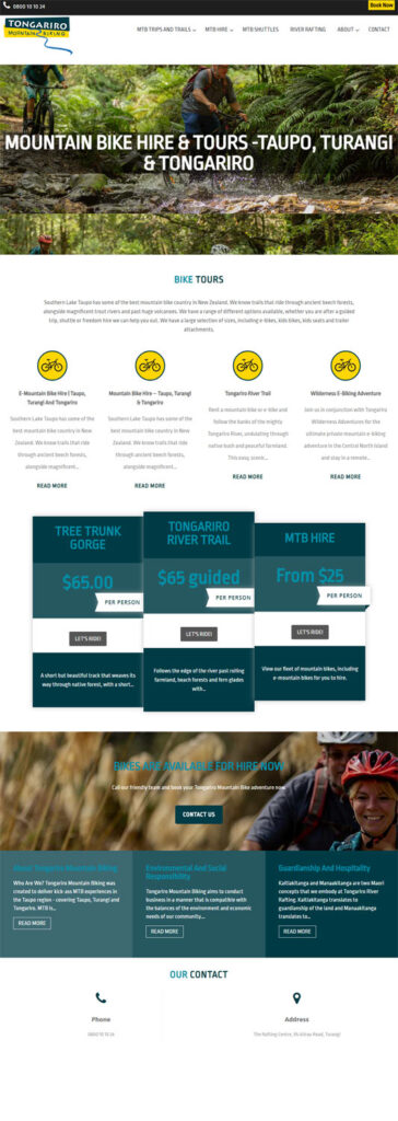 Kiwi Web Design - Tongariro Mountain Biking