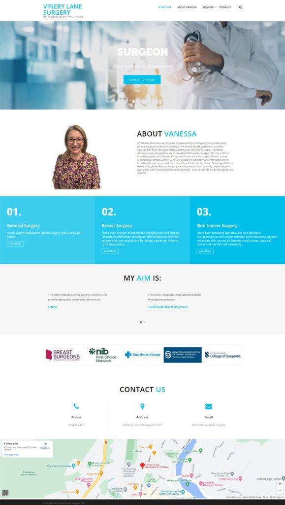 NZ Website Design - Vinery Lane Surgery