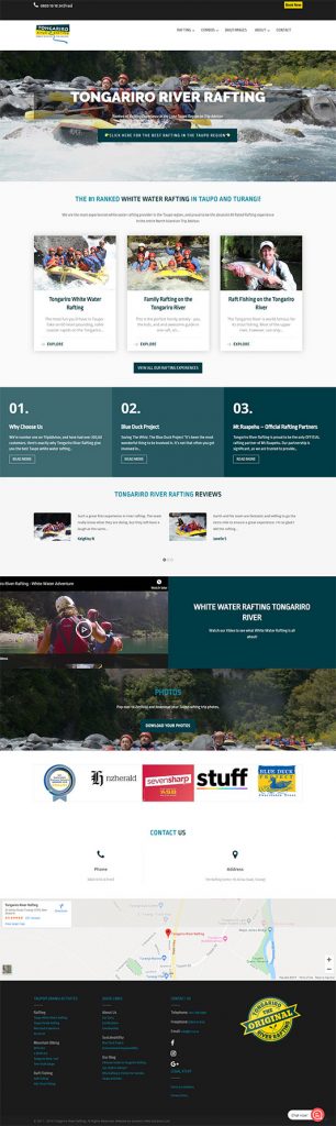 NZ Web Design - Tongariro River Rafting
